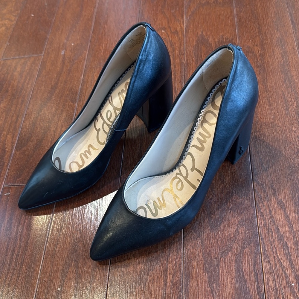 Sam Edelman black block heels. Size 6.